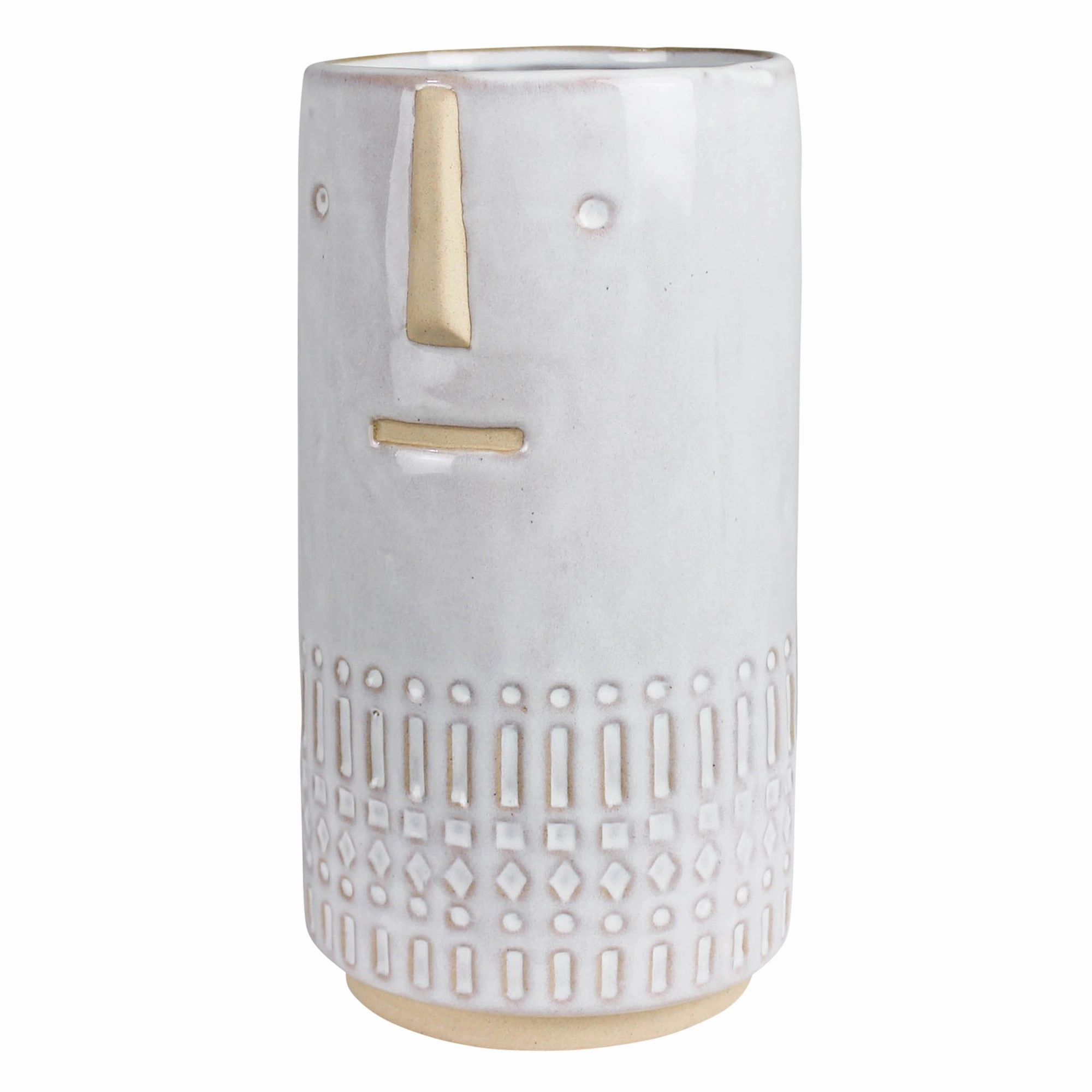 Monte Vase with Face, Ceramic - Lrg