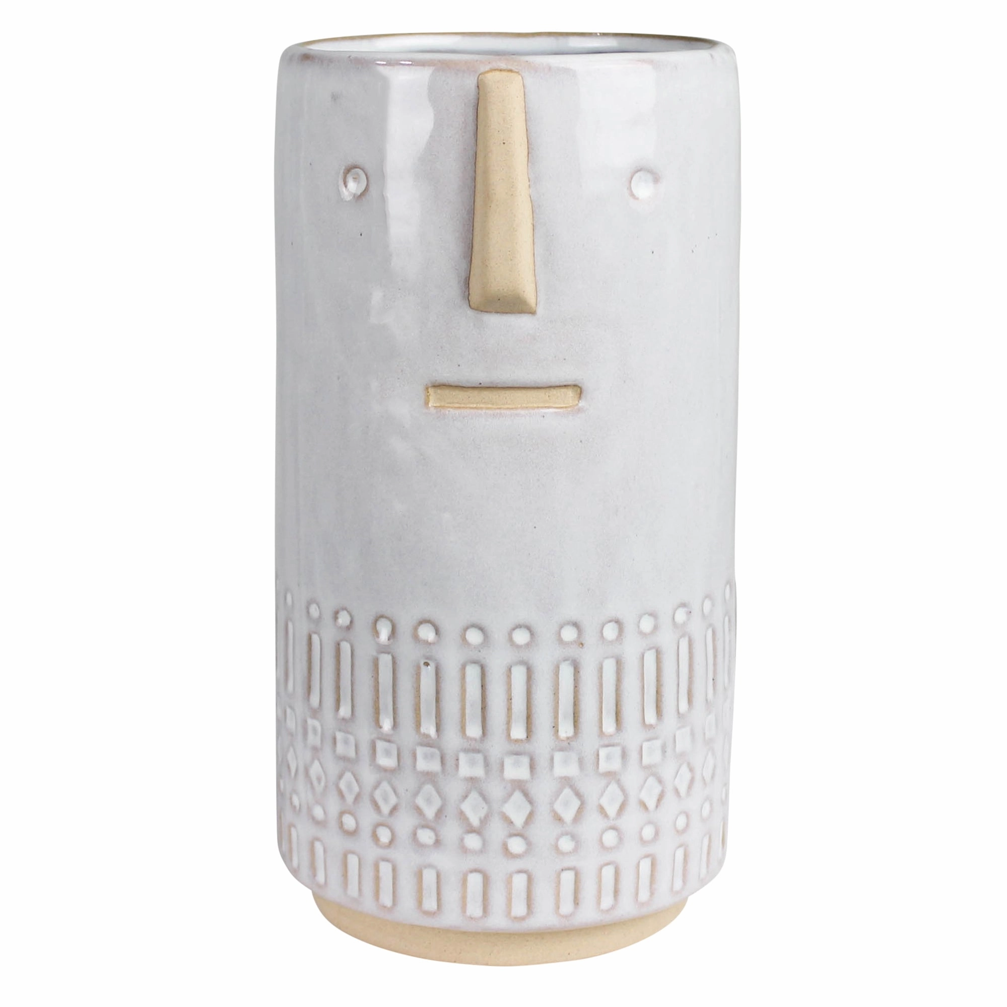 Monte Vase with Face, Ceramic - Lrg Vase,Ceramic Vase