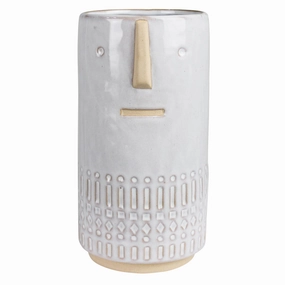 Monte Vase with Face, Ceramic - Lrg Vase,Ceramic Vase