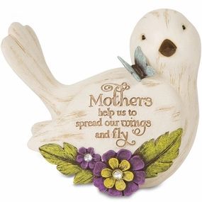 Mothers Help Us Spread Our Wings Bird Figurine 3.5" Decorative Mirror,Home Decor Mirror