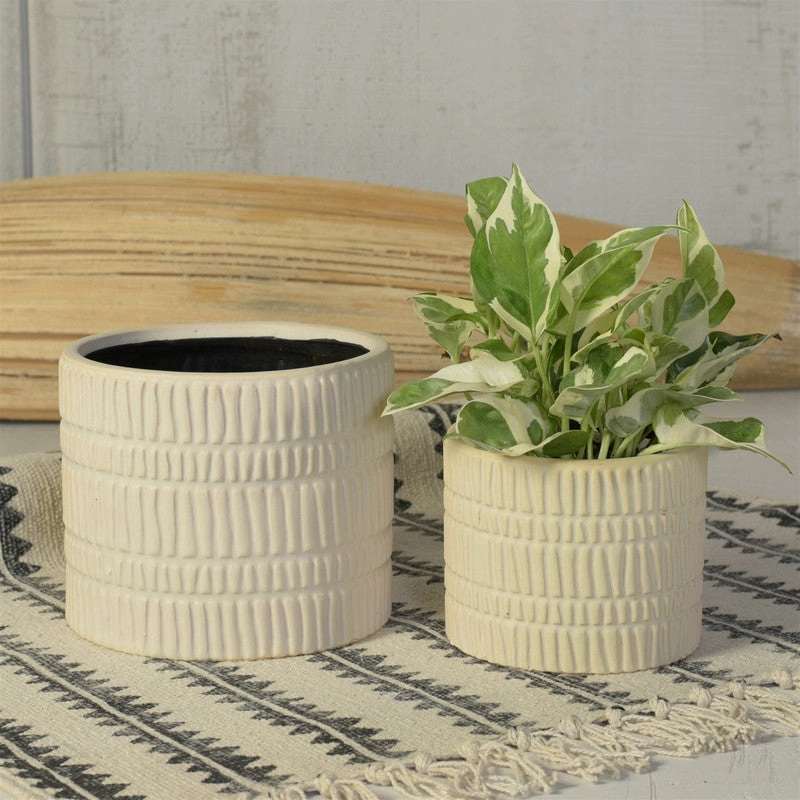 Moto Cachepot, Ceramic - Lrg - Matte White