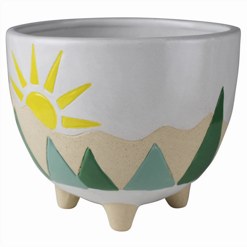 Mountainscape Cachepot, Ceramic