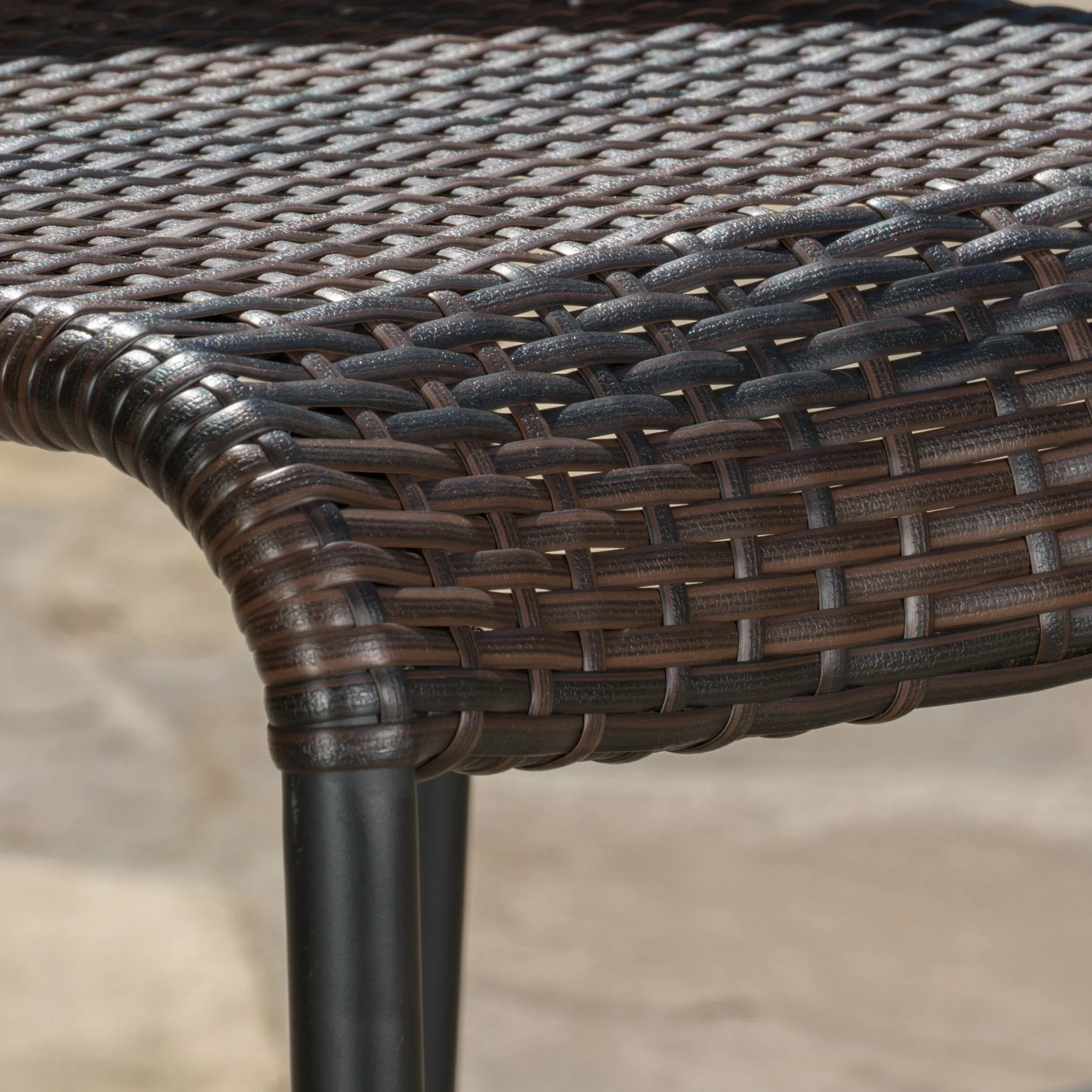 Multi-brown Wicker Counter Stool (Set of 4) - NH002892