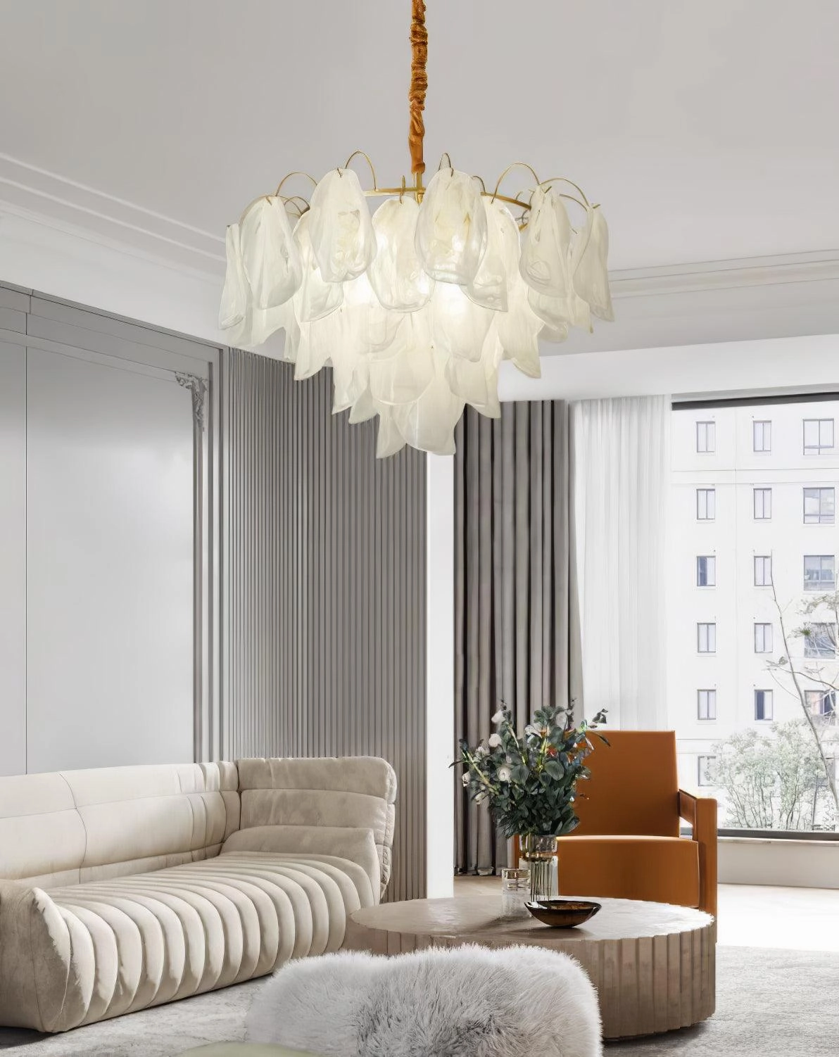 Multi Tier Cloud Glass Pendant Light
