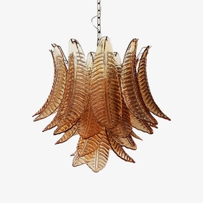 Murano Amber Glass Leaf Chandelier chandelier,ceiling light,decorative lighting
