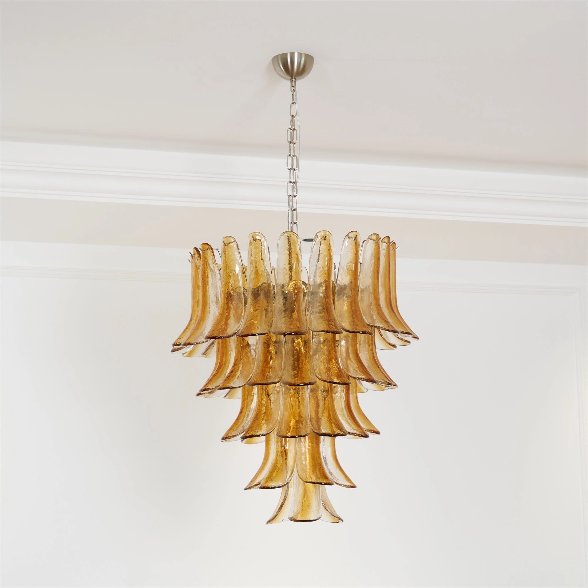 Murano Amber Lily Chandelier