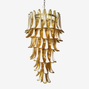 Murano Amber Petals Spiral Chandelier chandelier,ceiling light,decorative lighting