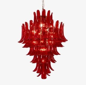 Murano Crimson Cascade Chandelier chandelier,ceiling light,decorative lighting