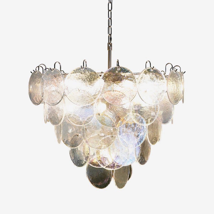 Murano Disc Iridescent Chandelier chandelier,ceiling light,decorative lighting