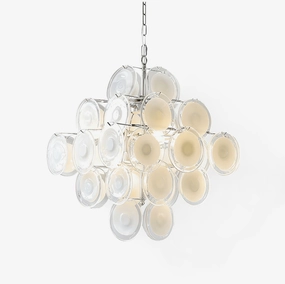 Murano Disc White Glass Chandelier chandelier,ceiling light,decorative lighting