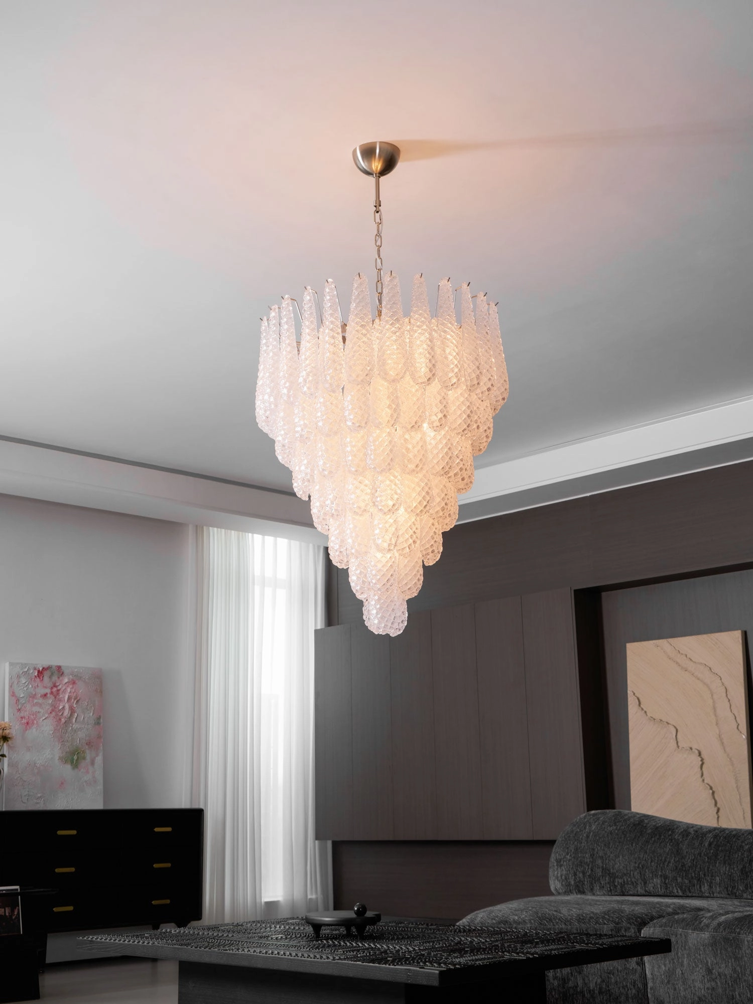 Murano Glass Droplet Chandelier