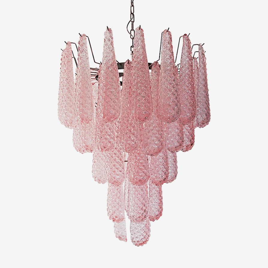 Murano Pink Glass Droplet Chandelier chandelier,ceiling light,decorative lighting