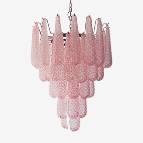 Murano Pink Glass Droplet Chandelier chandelier,ceiling light,decorative lighting