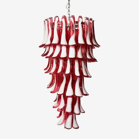 Murano Red Petals Spiral Chandelier chandelier,ceiling light,decorative lighting