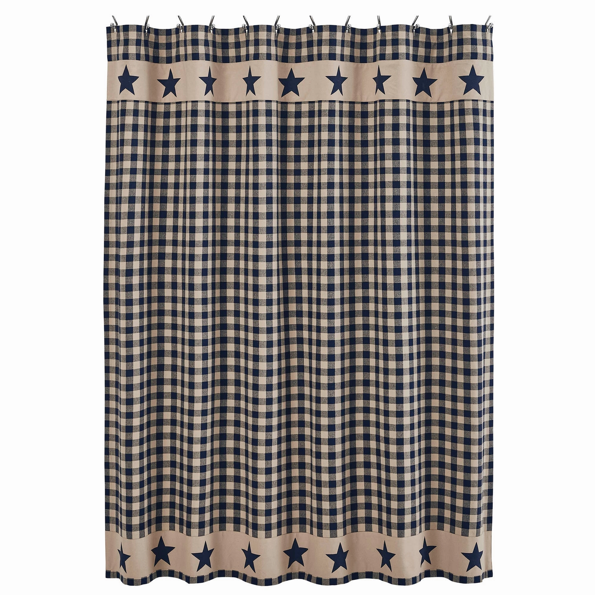 My Country Navy & Khaki Shower Curtain