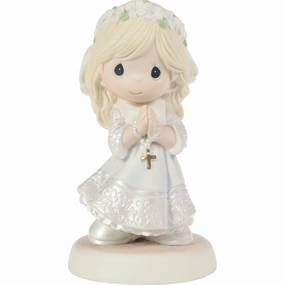 My First Communion Blonde Girl Figurine Decorative Mirror,Home Decor Mirror