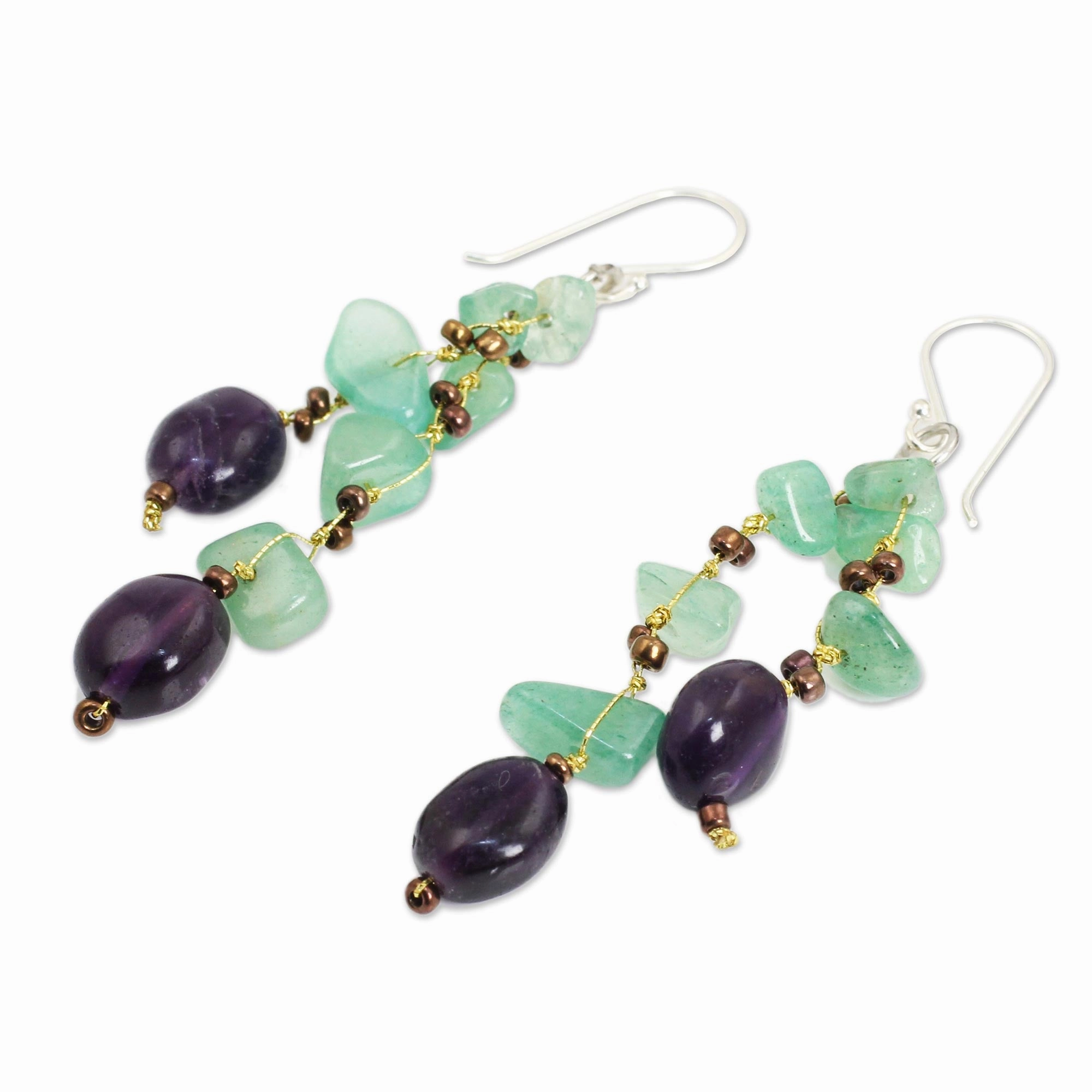 Mystic Jungle Multi-Gem Beaded Earrings