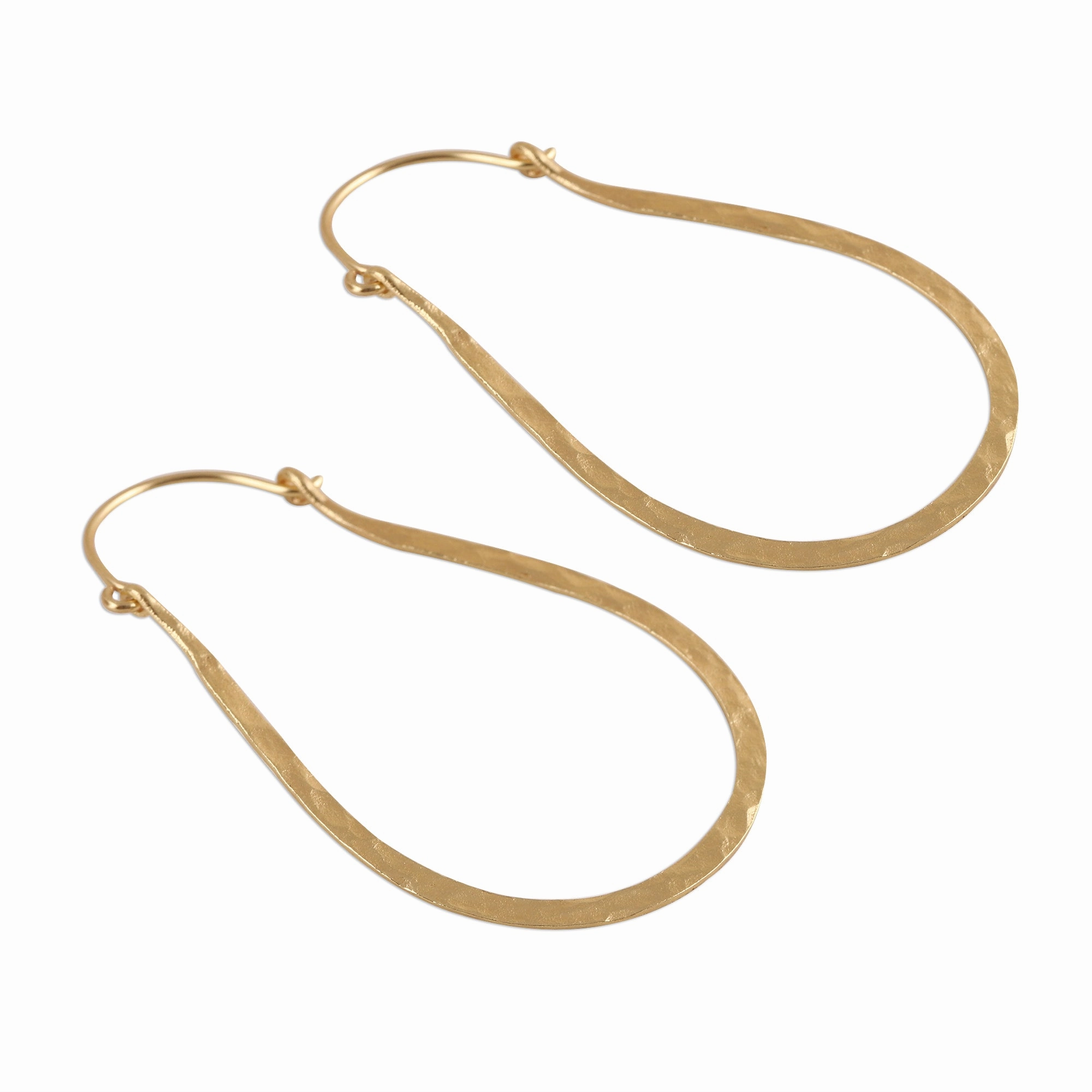 Mystic Loops 22k Gold Plated Sterling Silver Hoop Earrings from India