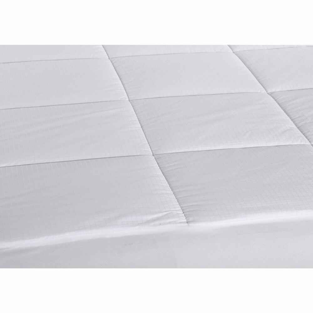 Nanofibre 400 Thread Count Down Alternative Water and Stain Resistant Mattress Pad - White