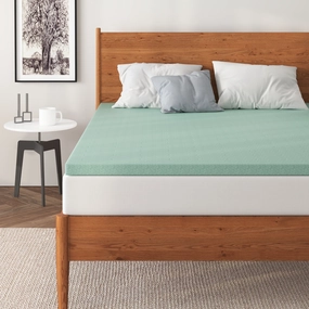 NapQueen Ventilated Green Tea Memory Foam Mattress Topper mattress pads,mattress topper,bed protection