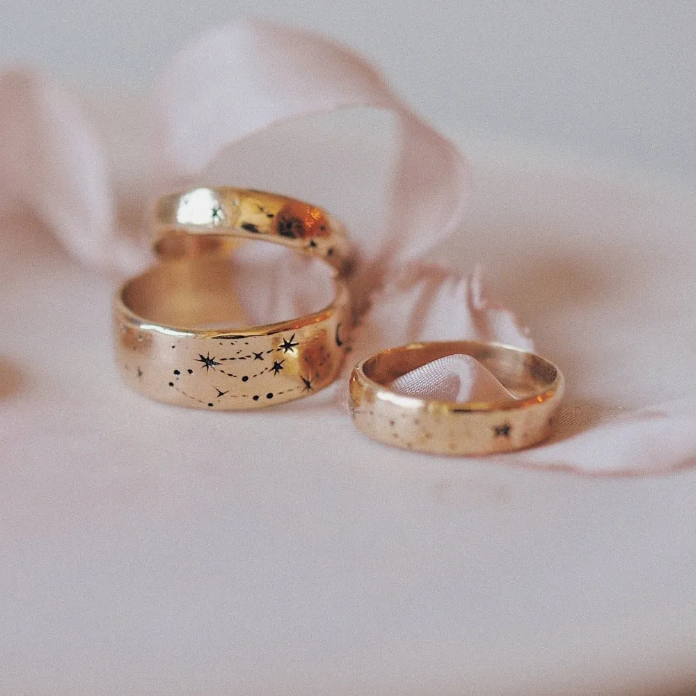 Narrow Written in the Stars Ring