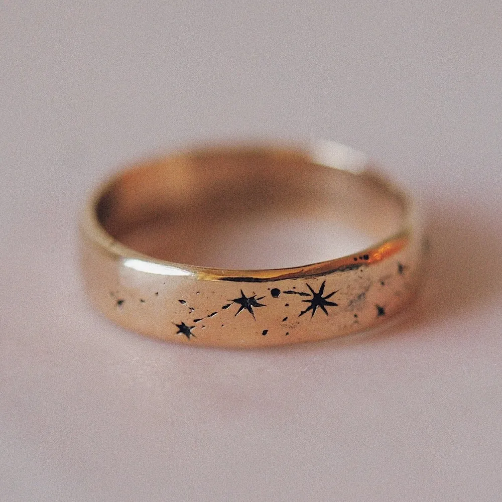Narrow Written in the Stars Ring