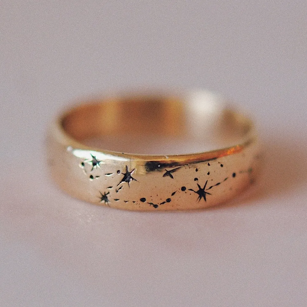 Narrow Written in the Stars Ring