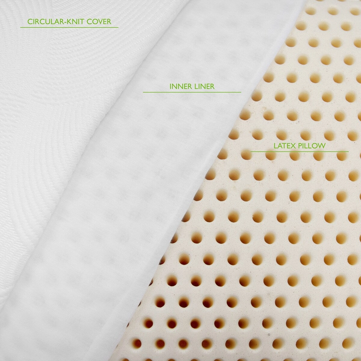 Natural Talalay Latex Standard/Queen Bed Pillow by EcoPEDIC