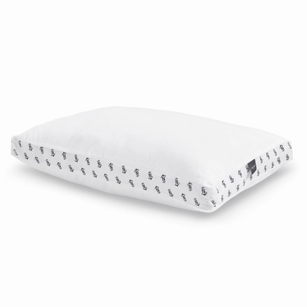 Nautica LUX-LOFT Down Alternative Novelty Print Gusset Pillow - White