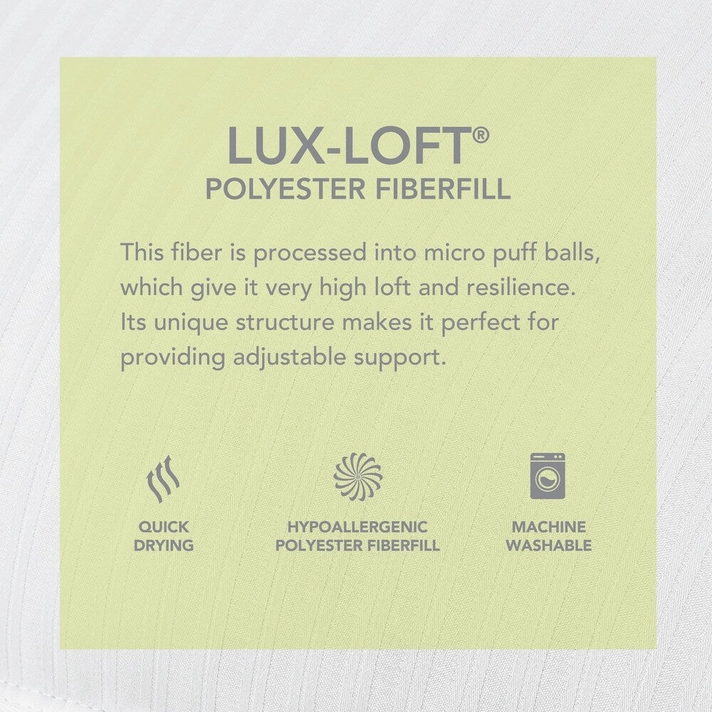 Nautica LUX-LOFT Down Alternative Novelty Print Gusset Pillow - White