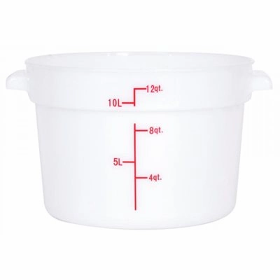 Nella 12 Qt Round Food Storage Container, White Figurines,Home Decor Statues