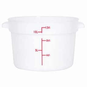Nella 12 Qt Round Food Storage Container, White Figurines,Home Decor Statues