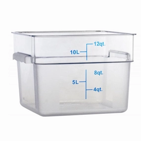 Nella 12 Qt Square Food Storage Container, Clear Figurines,Home Decor Statues