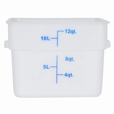 Nella 12 Qt Square Food Storage Container, White Figurines,Home Decor Statues