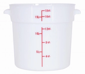 Nella 18 Qt Round Food Storage Container, White Figurines,Home Decor Statues