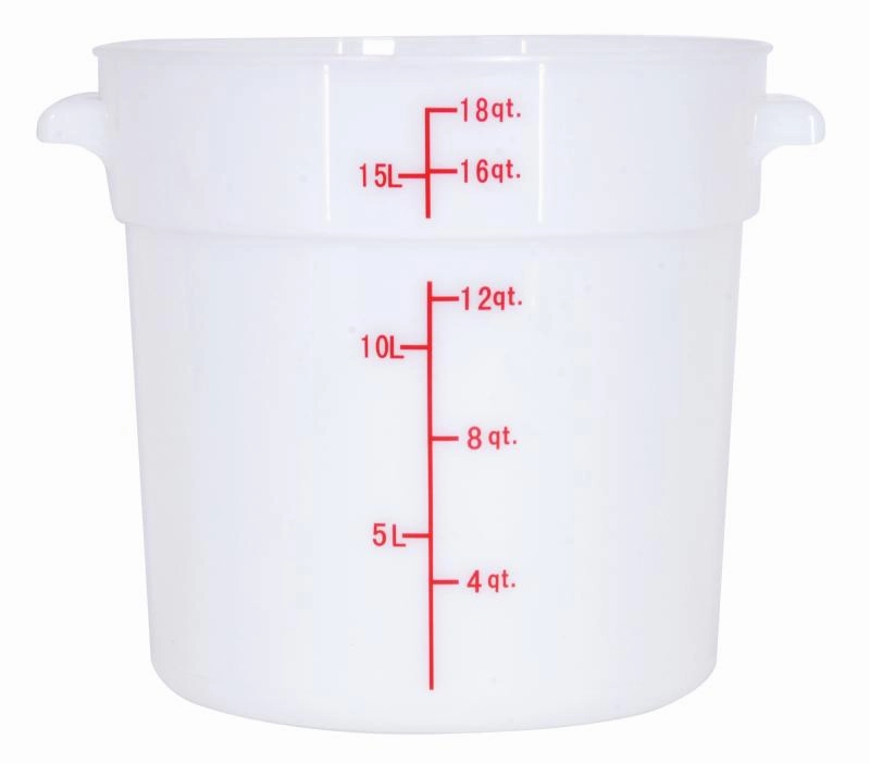 Nella 18 Qt Round Food Storage Container, White Figurines,Home Decor Statues
