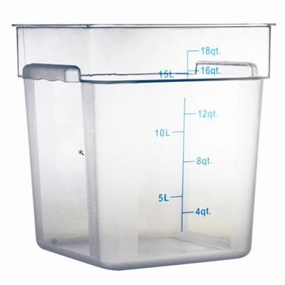 Nella 18 Qt Square Food Storage Container, Clear Figurines,Home Decor Statues