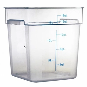 Nella 18 Qt Square Food Storage Container, Clear Figurines,Home Decor Statues