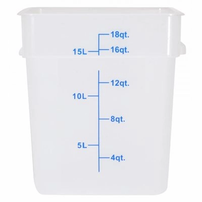 Nella 18 Qt Square Food Storage Container, Translucent Figurines,Home Decor Statues