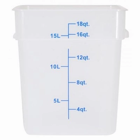 Nella 18 Qt Square Food Storage Container, Translucent Figurines,Home Decor Statues