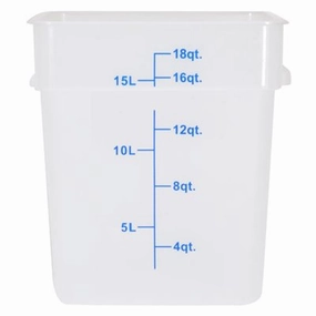 Nella 18 Qt Square Food Storage Container, White Figurines,Home Decor Statues