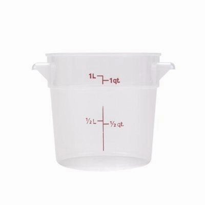 Nella 1 Qt Round Food Storage Container, Translucent Figurines,Home Decor Statues