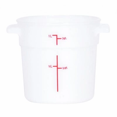 Nella 1 Qt Round Food Storage Container, White Figurines,Home Decor Statues