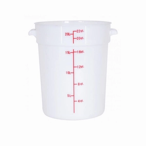 Nella 22 Qt Round Food Storage Container, White Figurines,Home Decor Statues