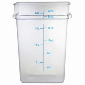 Nella 22 Qt Square Food Storage Container, Clear Figurines,Home Decor Statues