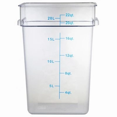 Nella 22 Qt Square Food Storage Container, Clear Figurines,Home Decor Statues