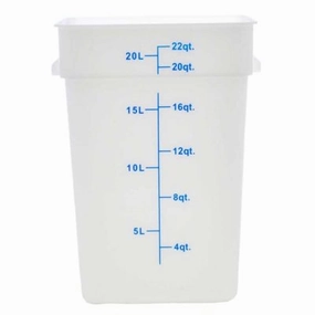 Nella 22 Qt Square Food Storage Container, White Figurines,Home Decor Statues