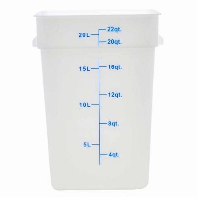 Nella 22 Qt Square Food Storage Container, White Figurines,Home Decor Statues