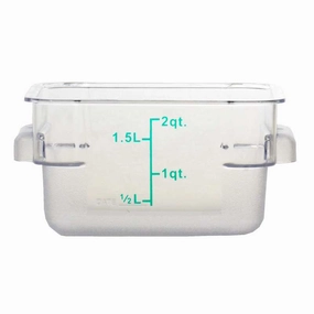 Nella 2 Qt Square Food Storage Container, Clear Figurines,Home Decor Statues