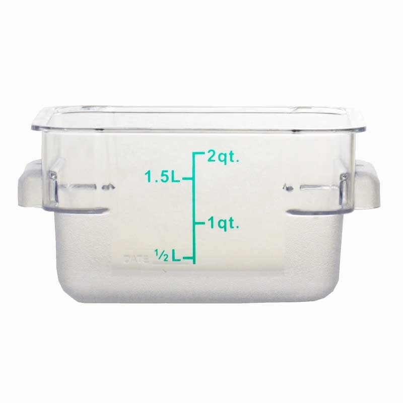 Nella 2 Qt Square Food Storage Container, Clear Figurines,Home Decor Statues